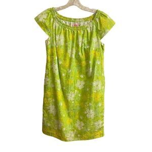 Lilly Pulitzer Sullivan Floral Strawberry Dress Perennial Bloomer Green Small